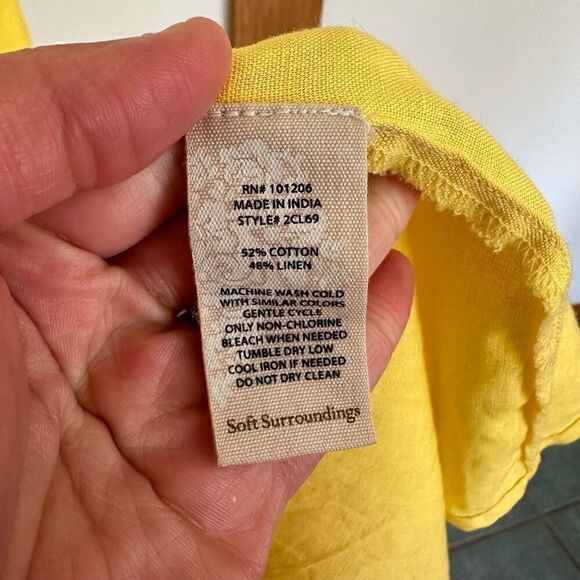 Soft Surroundings Women’s Daydream Embroidered Linen Blend Maxi Dress - Picture 7 of 10